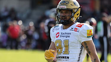 Montigo Moss beim Spiel der Dresden Monarchs gegen die Düsseldorf Panthers.