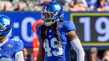 New York Giants Linebacker Tremaine Edmunds (49) bei einem NFL-Spiel.