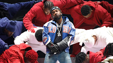 Grammy award winning rapper Kendrick Lamar headlines the Super Bowl LIX Halftime Show at Caesars Superdome in New Orleans on Sunday, February 9, 2025. PUBLICATIONxINxGERxSUIxAUTxHUNxONLY SBP202502091026 JOHNxANGELILLO