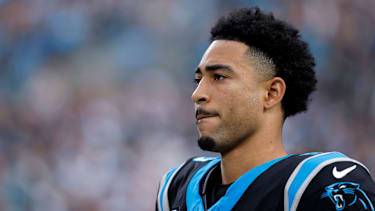 Bryce Young beim Playoff Spiel der Panthers im Januar 2026.