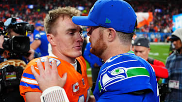 Sam Darnold warf bei der 14:17-Niederlage der Seattle Seahawks gegen die Denver Broncos und Bo Nix zwei Interceptions