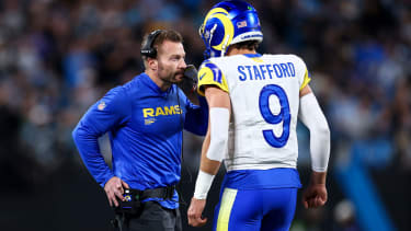 Sean McVay und Matthew Stafford (re.)