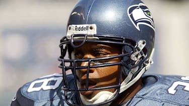 Porträt von Fullback Mack Strong von den Seattle Seahawks während der NFL-Saison 2005/06 in Seattle (American Football, USA)