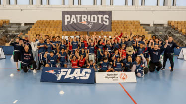 83 Kinder nahmen am ersten All Abilities Flag Football Camp der Patriots in Berlin teil