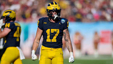 Michigan Tight End Marlin Klein (17) beim Spiel der Michigan Wolverines gegen die Alabama Crimson Tide im Raymond James Stadium in Tampa, Florida.