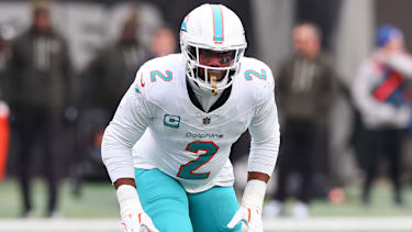 Bradley Chubb (#2) von den Miami Dolphins während des Spiels gegen die New York Jets am 7. Dezember 2025 im MetLife Stadium in East Rutherford, New Jersey.