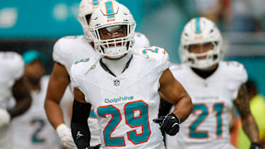 Safety der Miami Dolphins Minkah Fitzpatrick auf dem Feld bei einem Spiel der Dolphins gegen die New Orleans Saints im November 2025.