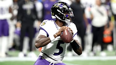 Tyler Huntley beim Spiel gegen die Falcons