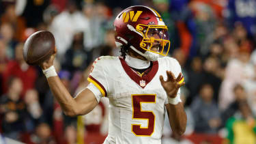 Washington Commanders quarterback Jayden Daniels