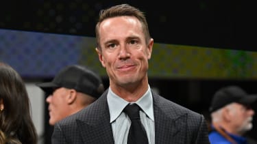 Former Falcon Matt Ryan on the sideline prior to the start of the NFL