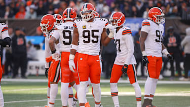 Defensivspieler Myles Garrett von den Cleveland Browns erzielte in dieser Saison die meisten Sacks der NFL.
