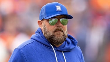 October 20, 2025, Denver, Colorado, USA: Giants Head Coach BRIAN DABOLL looks on from the sidelines during the 1st. Half at Empower Field at Mile High Sunday afternoon. Broncos beat the Giants 33-32. Denver USA - ZUMAav4_ 20251020_zaf_av4_024 Copyright: xHectorxAcevedox