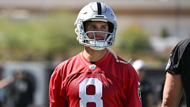 Quarterback Kirk Cousins bei den OTAs der Las Vegas Raiders.