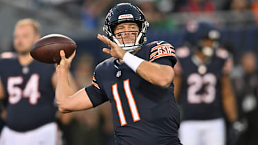 Chicago Bears Quarterback Case Keenum (11) vor dem Spiel gegen die Philadelphia Eagles.