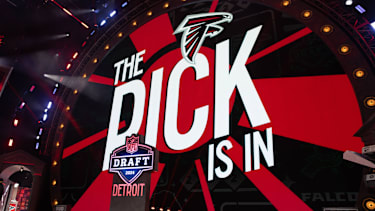 Der Pick der Atlanta Falcons beim Draft 2024 in Detroit während der ersten Runde.