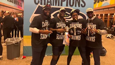 Die Seahawks feierten den Titel ausgelassen.