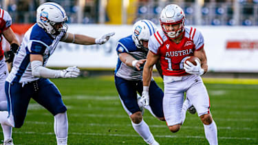 Philipp Haun auf dem Feld für Österreichs Nationalteam