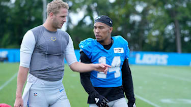 Ein Traumduo: Jared Goff und Amon-Ra St. Brown scheinen sich telepathisch verständigen zu können.