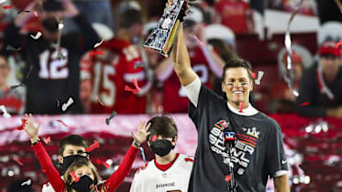 Tom Brady feiert Super-Bowl-Triumph der Tampa Bay Buccaneers