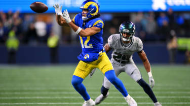 Puka Nacua von den Los Angeles Rams im Spiel gegen die Seattle Seahawks