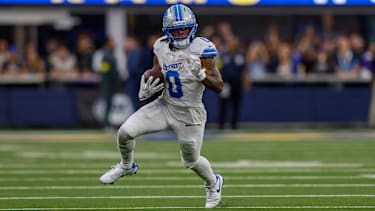 Jahmyr Gibbs von den Detroit Lions in einem NFL-SPiel
