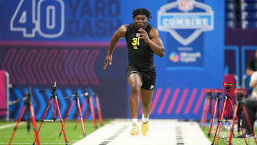 David Bailey beim 40-Yard-Dash beim Combine 2026.