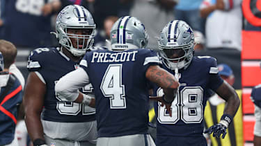 Die Cowboys feiern ihren Touchdown in der NFL