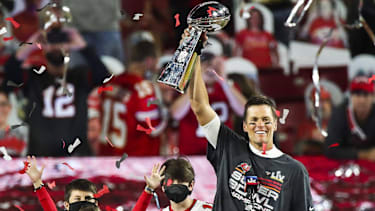 Super-Bowl-Erfolg der Tampa Bay Buccaneers in der Ära von Quarterback Tom Brady in Tampa (NFL, USA)