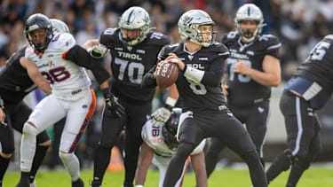 Raiders-Quarterback Steven Krajewski trifft mit den Raiders Tirol in der European Football Alliance auf die Prague Lions und hofft auf den ersten Saisonsieg.