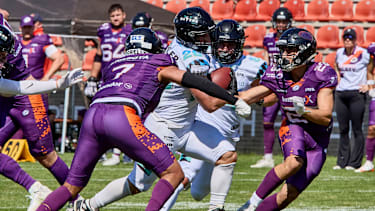 Spiel in der EFA zwischen Frankfurt Galxy und den Munich Ravens.