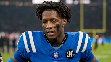 Sauce Gardner auf dem Feld für die Indianapolis Colts beim Berlin Game.