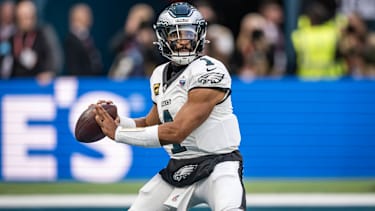 Jalen Hurts in einem NFL-Spiel für die Philadelphia Eagles