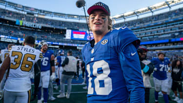 J.J. McCarthy in einem NFL-Spiel für die New York Ginats