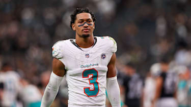 Miami Dolphins Cornerback Chris Johnson (3) nach einem NFL-Spiel.