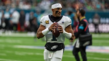 Jalen Hurts vor dem London Spiel gegen die Jacksonville Jaguars