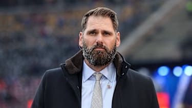 Sebastian Vollmer beim Berlin Game als TV-Experte unterwegs.