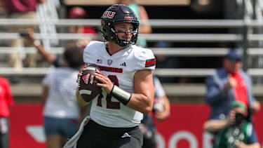 Quarterback Rocky Lombardi 2023 im Einsatz für die Huskies von der Northern University Illinois.
