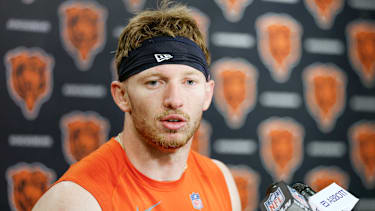 May 8, 2026; Lake Forest, IL, USA; Chicago Bears defensive back Dillon Thieneman (31) speaks during Rookie Minicamp at Halas Hall. Mandatory Credit: Kamil Krzaczynski-Imagn Images