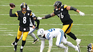 Aaron Rodgers in einem NFL-SPiel für die Pittsburgh Steelers