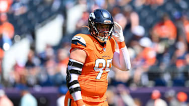 Defensive End Zach Allen 99 of the Denver Broncos during a game between the Denver Broncos and the Tennessee Titans