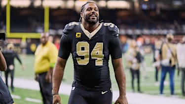 New Orleans Saints Defensive End Cameron Jordan nach dem Spiel gegen die New York Giants in New Orleans, Louisiana.