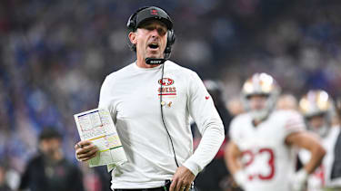 Kyle Shanahan bei einem Spiel der San Francisco 49ers gegen die Indianapolis Colts.
