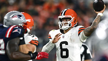Cleveland-Browns-Quarterback Dillon Gabriel warf beim 37:13 gegen die New England Patriots drei Touchdown-Pässe