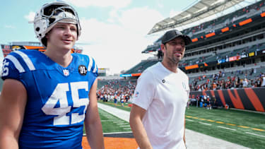 Maximilian Mang auf dem Feld für die Indianapolis Colts.