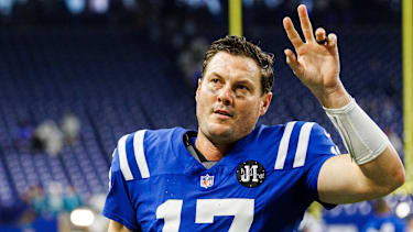 December 28, 2025: Indianapolis Colts quarterback Philip Rivers (17) waves to the crowd as he left the field after NFL, American Football Herren, USA game action against the Jacksonville Jaguars at Lucas Oil Stadium in Indianapolis, Indiana. CSM Indianapolis United States of America - ZUMAc04_ 20251228_zma_c04_111 Copyright: xJohnxMersitsx