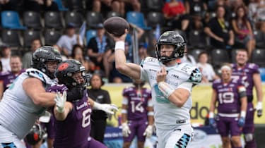 Russell Tabor, Quarterback der Munich Ravens, hat ein tolles Spiel gemacht