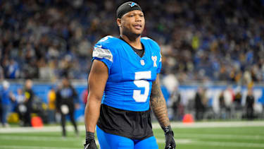 Running Back David Montgomery (5) während des Spiels Detroit Lions gegen Pittsburgh Steelers im Ford Field in Detroit.