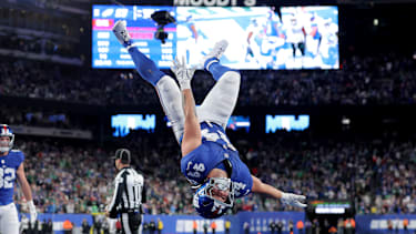Cam Skattebo von den New York Giants erholt sich derzeit von seinem Kreuzbandriss.