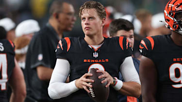 Joe Burrow war Teil des Fanatics Flag Football Classic - der Bengals-Quarterback möchte 2028 für Team USA im olympischen Flag Football antreten.