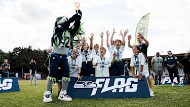 Jubel beim NFL FLAG-Qualifikationsturnier der Seattle Seahawks
